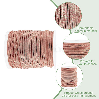 2 рулон 2-х цветного плоского шнура из искусственной замши OCOR-DC0001-05-1