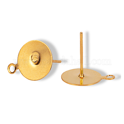 Фурнитура для сережек-гвоздиков из нержавеющей стали 304 STAS-P210-44G-1