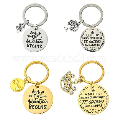 Брелок из нержавеющей стали 201 и эмалированного сплава KEYC-YW00103-01-1