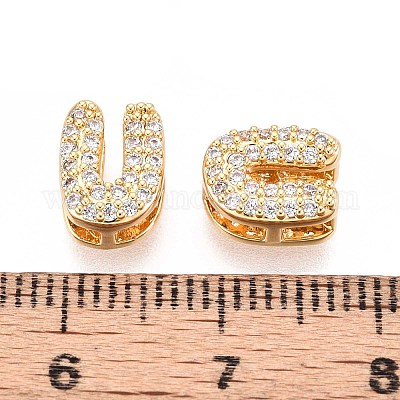 Латунные микропаве из прозрачного кубического циркония KK-T071-17G-U-1