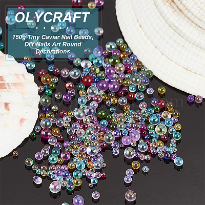 150 г 15 стиля ab цветные 3d стеклянные шарики для нейл-арта мини-бусины&nbsp;MRMJ-OC0003-95-1