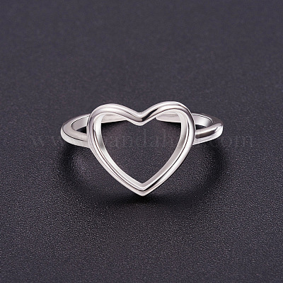 Простой дизайн родиевое покрытие 925 стерлинговое серебро манжеты кольца JR327A-1