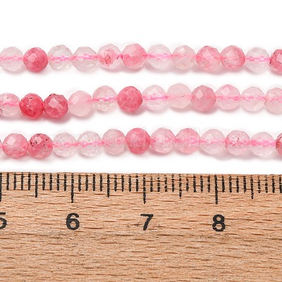Природные родонит бисер нитей G-Z083-A01-3mm-1