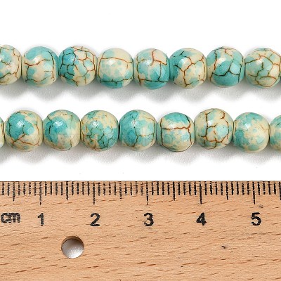 Синтетических нитей бирюзовые бусы TURQ-F019-03C-1