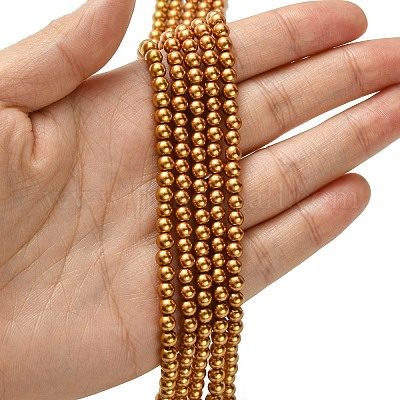 Стеклянные жемчужные бусины класса А HY-J001-4mm-HX036-1