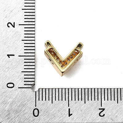 Латунные микропаве из прозрачного кубического циркония KK-B136-22G-1