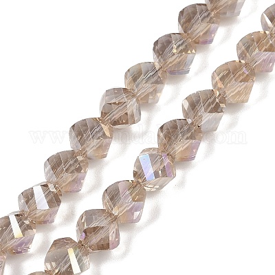 Гальванизируйте прозрачное стекло бисер нитей EGLA-B011-02A-PL02-1