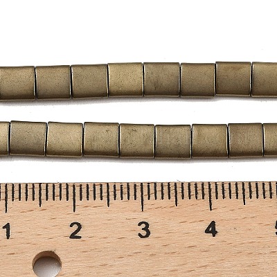 Гальванические нити матовых немагнитных синтетических гематитовых бусин G-G089-B01-03-1