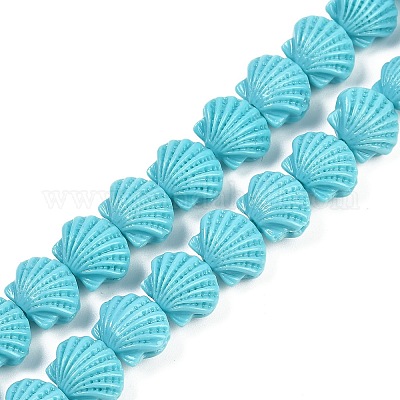 Нити резных бусин синтетического коралла X-CORA-K009-05A-08-1