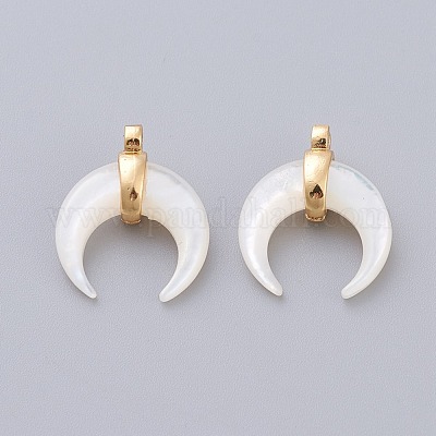 Подвески из натурального белого жемчуга SSHEL-L017-012G-1