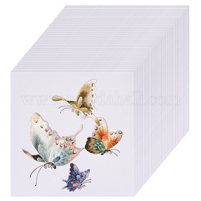 120 лист бумаги с флизелиновой тканью для вышивания DIY-WH0491-76A-1