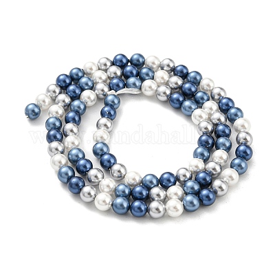 Гальванические оболочки жемчужные бусы пряди SHEL-F008-03A-08-1