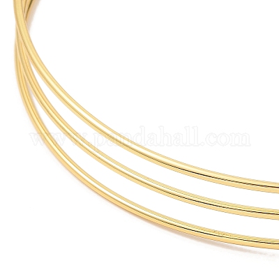 Стойка покрытие латунный манжет воротник BJEW-Q350-02G-1