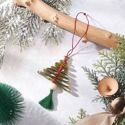 Атласные подвесные украшения HJEW-JM04226-1