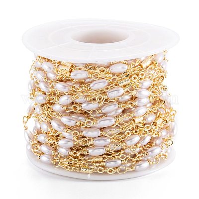 Пластиковые цепочки из искусственного жемчуга ручной работы ccb CHC-M021-29LG-1