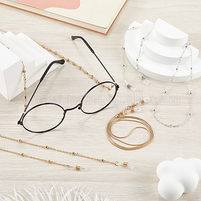 4 шт. 4 стиля цепочек для очков из железа и сплава AJEW-CN0002-75B-1