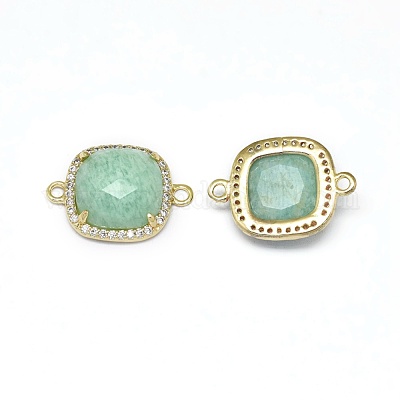 Соединители звеньев натурального амазонита G-L514-019E-1