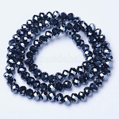 Chapelets de perles en verre électroplaqué&nbsp;EGLA-A034-P1mm-A18-1