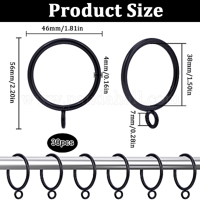 30 шт. железные кольца для штор с люверсом IFIN-SP0001-16B-1