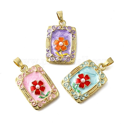 Латунь эмаль подвески KK-Z102-22G-1