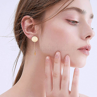 Accessoires de clous d'oreilles en laiton&nbsp;KK-BC0005-29G-1