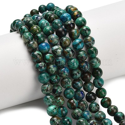 Природные хризоколлу бисер нитей G-L642-B12-6mm-1
