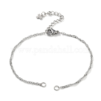 Изготовление браслета-цепочки из сингапурской нержавеющей стали 304 AJEW-JB01332-02-1