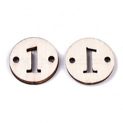 Необработанные соединители звеньев из натурального тополя WOOD-S045-138A-1-1