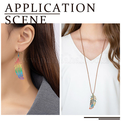 48 шт. 6-х цветные ионно-покрытые (IP) филигранные подвески из нержавеющей стали 201 STAS-TA0001-87-1