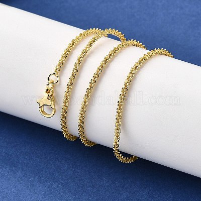 Ожерелья из латунных звеньев толщиной 2 мм NJEW-M108-40G-1