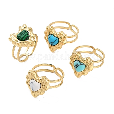 Ионное покрытие (IP) кольцо из нержавеющей стали 304 RJEW-B059-04G-1