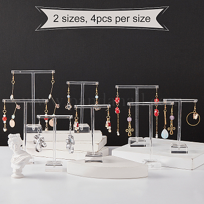 Т бар органическое стекло серьги стенд EDIS-OC0001-02-1