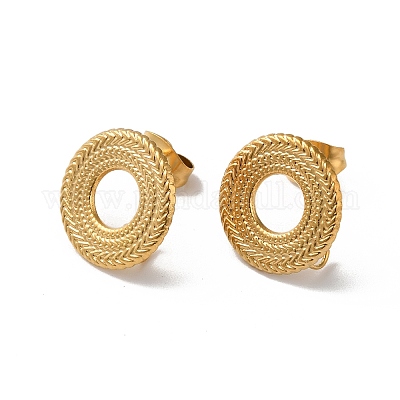 Фурнитура для сережек-гвоздиков из нержавеющей стали 304 STAS-M314-01F-G-1