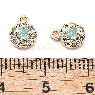 Латунные микро проложить кубического циркония подвески KK-L222-001G-01-1