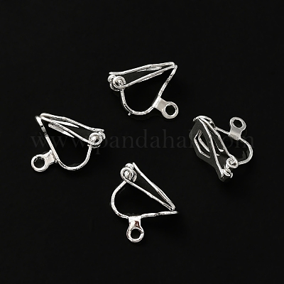 Латунные серьги с клипсами KK-O143-45S-1