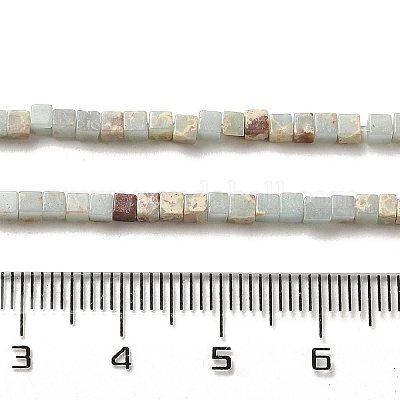 Синтетические бусины пряди аква терра яшма G-B064-A26-1