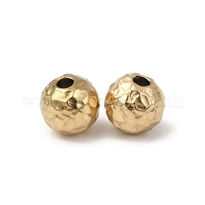 Текстурированные бусины из нержавеющей стали 304 STAS-I358-10G-01-1