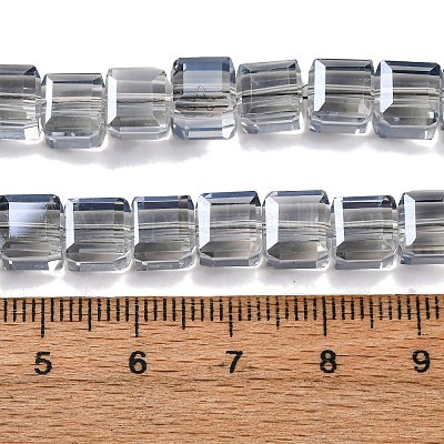 Стеклянные бусины с гальваническим покрытием  EGLA-H108-01A-PL05-1