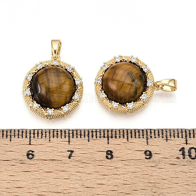 Природных тигровый глаз подвески KK-N258-11G-1