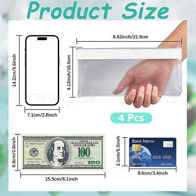 Прямоугольные пакеты из ПВХ и искусственной кожи с застежкой-молнией ABAG-WH20001-20D-1