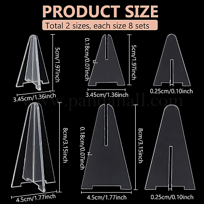 16 комплект из 2-х акриловых колец-дисплеев AJEW-PH0012-38-1