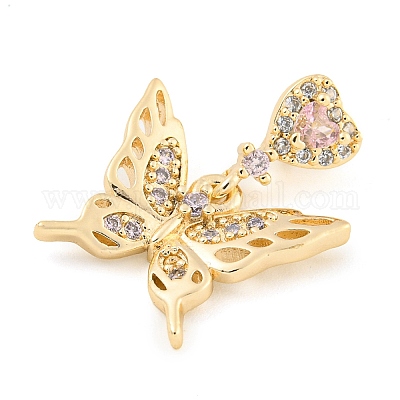 Покрытие стойки латунь микропаве прозрачные подвески из кубического циркония KK-F089-01G-1