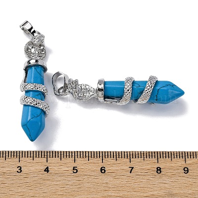 Синтетические бирюзовые подвески G-A241-01P-07-1