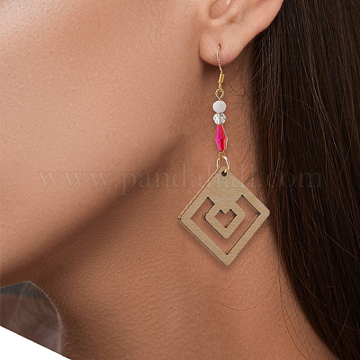 60шт деревянные подвески WOOD-FH0002-30A-1