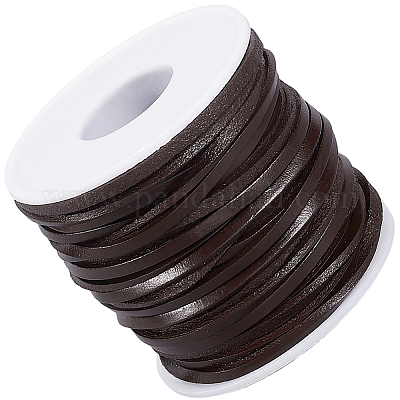 20 ярд плоских кожаных шнуров WL-CL0001-16A-1
