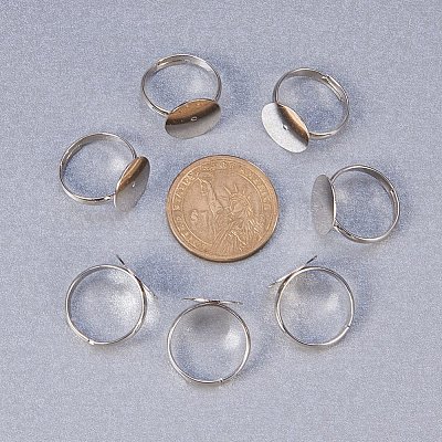 Base de bague en laiton&nbsp;KK-PH0001-15S-1
