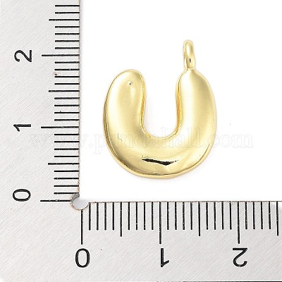 Подвески из латуни с покрытием стойки с буквами-шариками KK-C050-01G-U-1