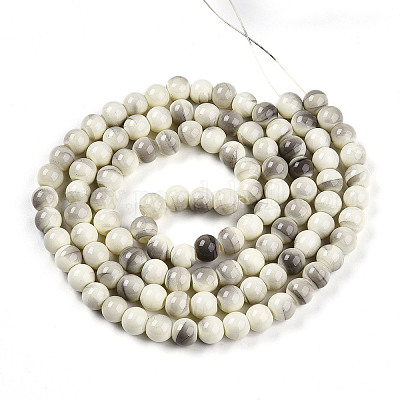 Выпечка окрашенные стеклянные бусины пряди DGLA-N013-8mm-02-1