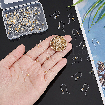 80 шт. экологически чистые пластиковые крючки для сережек STAS-UN0054-49-1