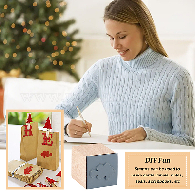 Деревянные штампы с резиной DIY-WH0002-65A-1